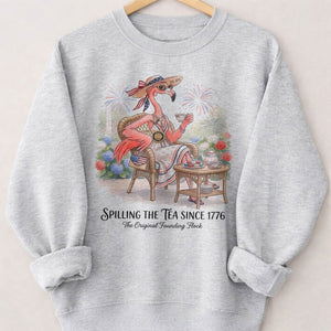America 250 Years of American Spirit Teatime Flamingo Shirt - FlamingoAholic