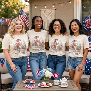 America 250 Years of American Spirit Teatime Flamingo Shirt - FlamingoAholic