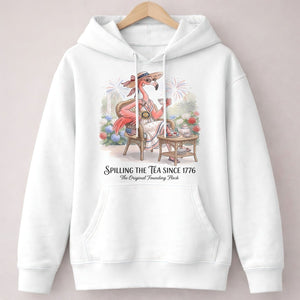 America 250 Years of American Spirit Teatime Flamingo Shirt - FlamingoAholic