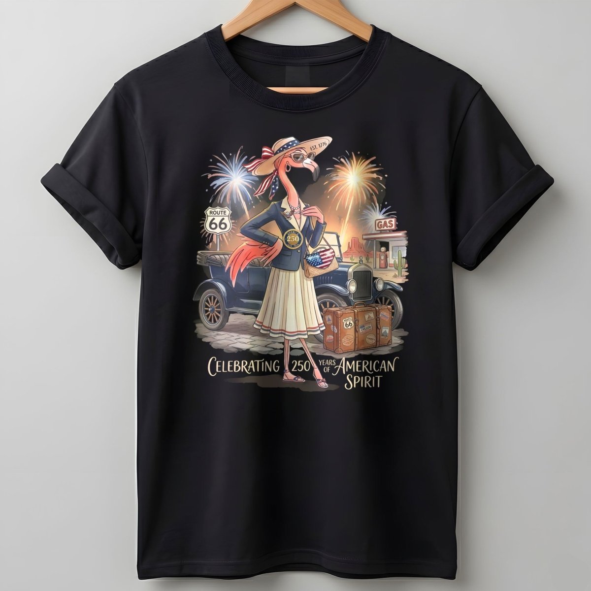 America 250 Years of American Spirit Travel Flamingo Shirt - FlamingoAholic