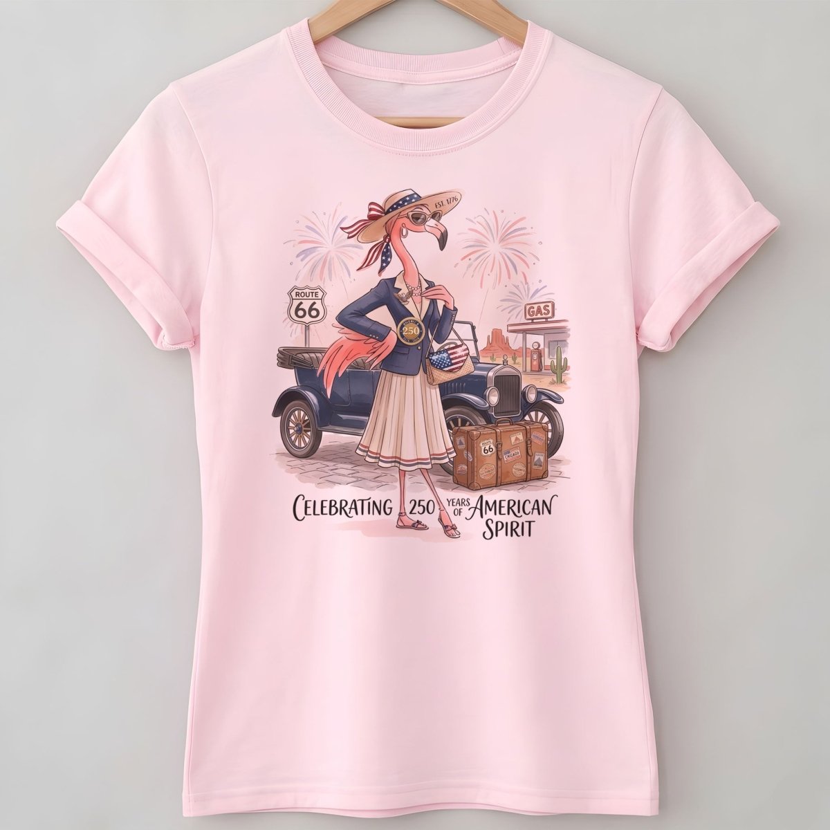 America 250 Years of American Spirit Travel Flamingo Shirt - FlamingoAholic