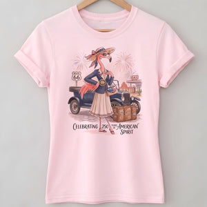 America 250 Years of American Spirit Travel Flamingo Shirt - FlamingoAholic