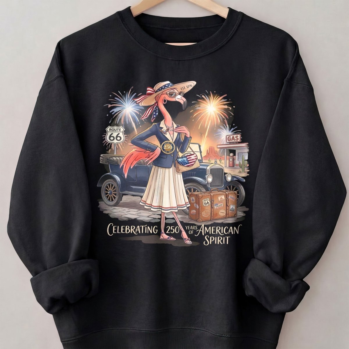 America 250 Years of American Spirit Travel Flamingo Shirt - FlamingoAholic