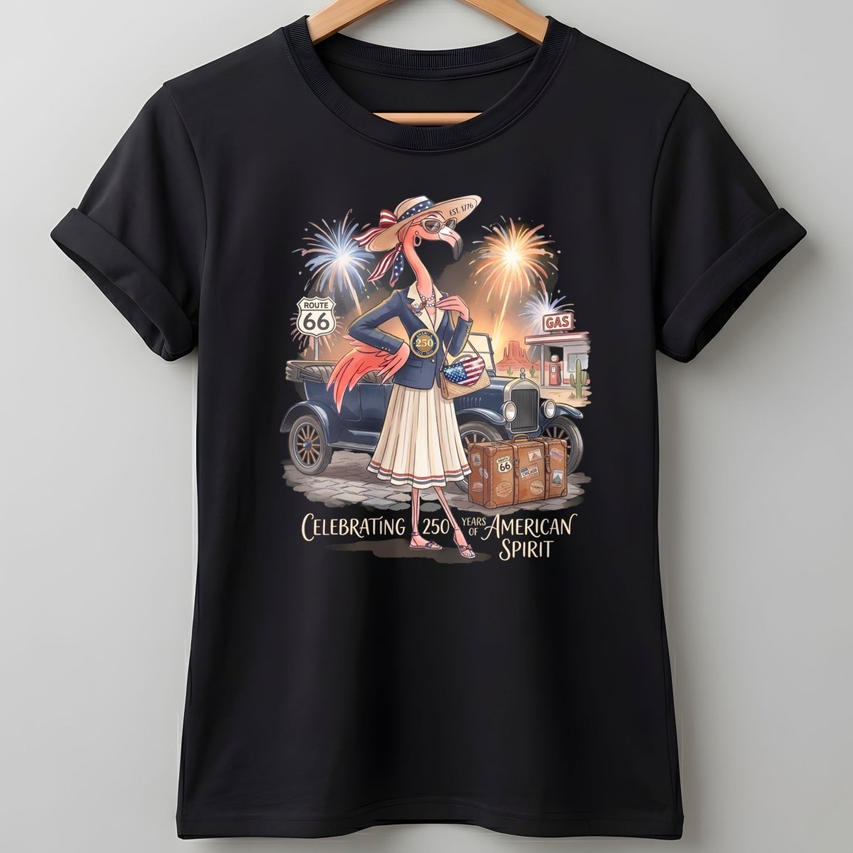 America 250 Years of American Spirit Travel Flamingo Shirt - FlamingoAholic