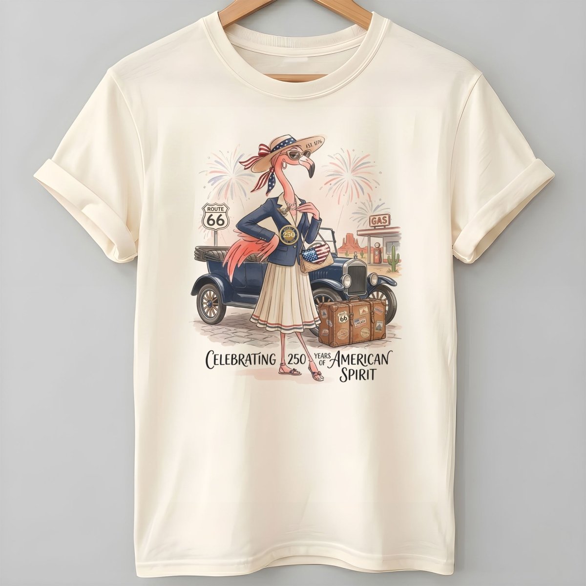 America 250 Years of American Spirit Travel Flamingo Shirt - FlamingoAholic