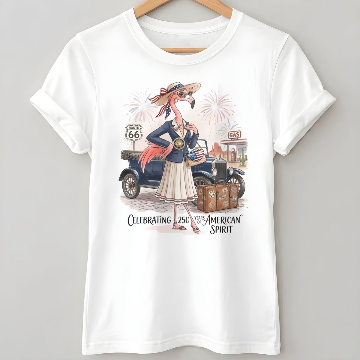 America 250 Years of American Spirit Travel Flamingo Shirt - FlamingoAholic