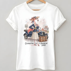 America 250 Years of American Spirit Travel Flamingo Shirt - FlamingoAholic