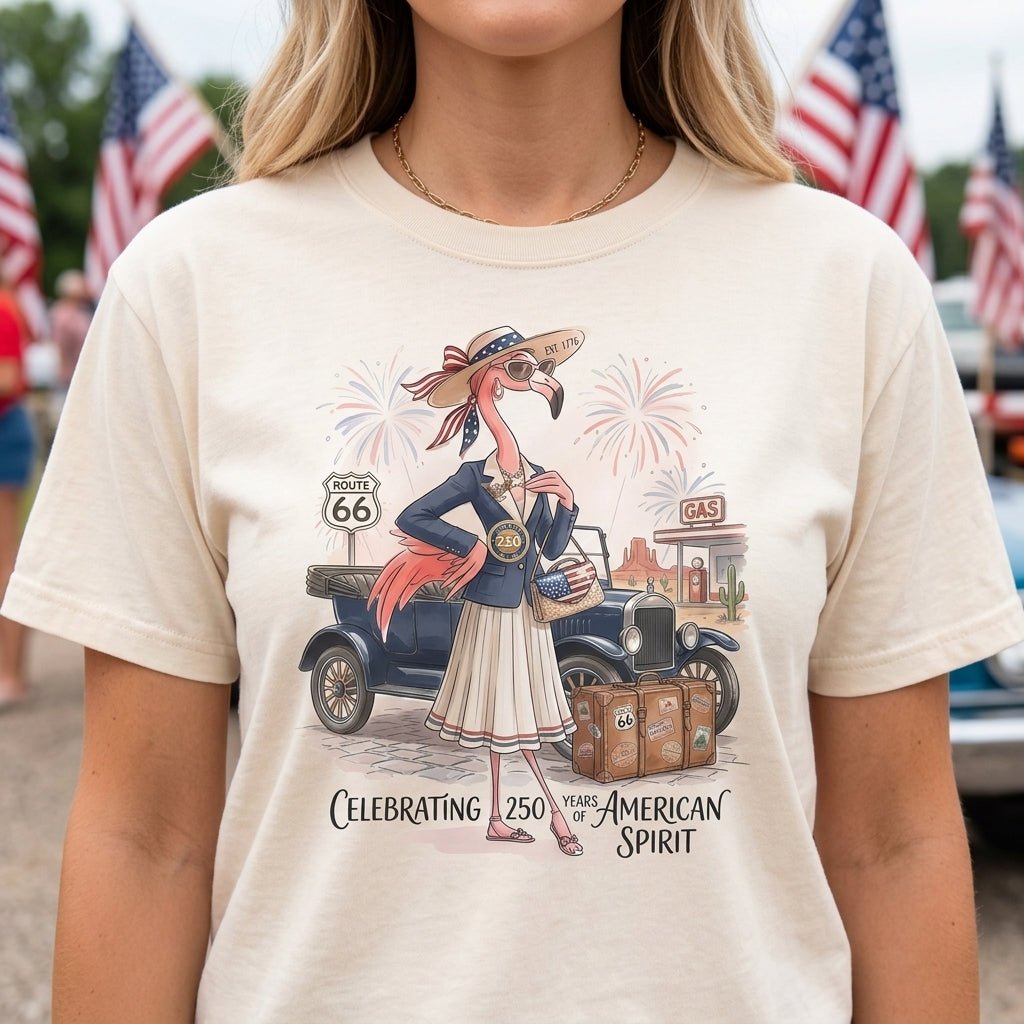 America 250 Years of American Spirit Travel Flamingo Shirt - FlamingoAholic