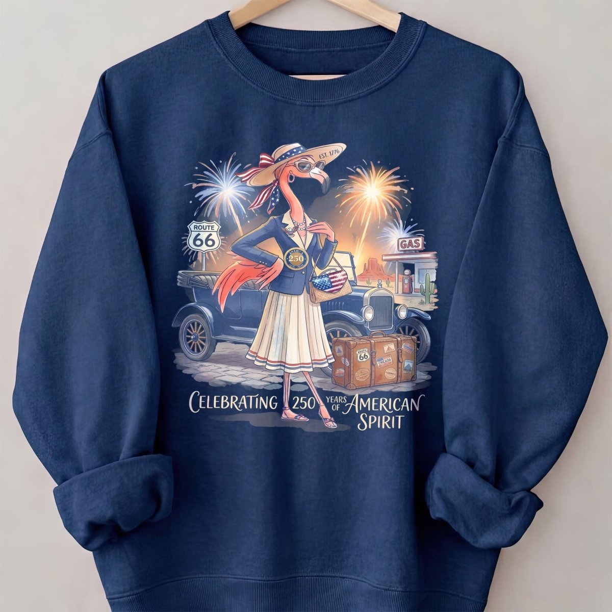 America 250 Years of American Spirit Travel Flamingo Shirt - FlamingoAholic