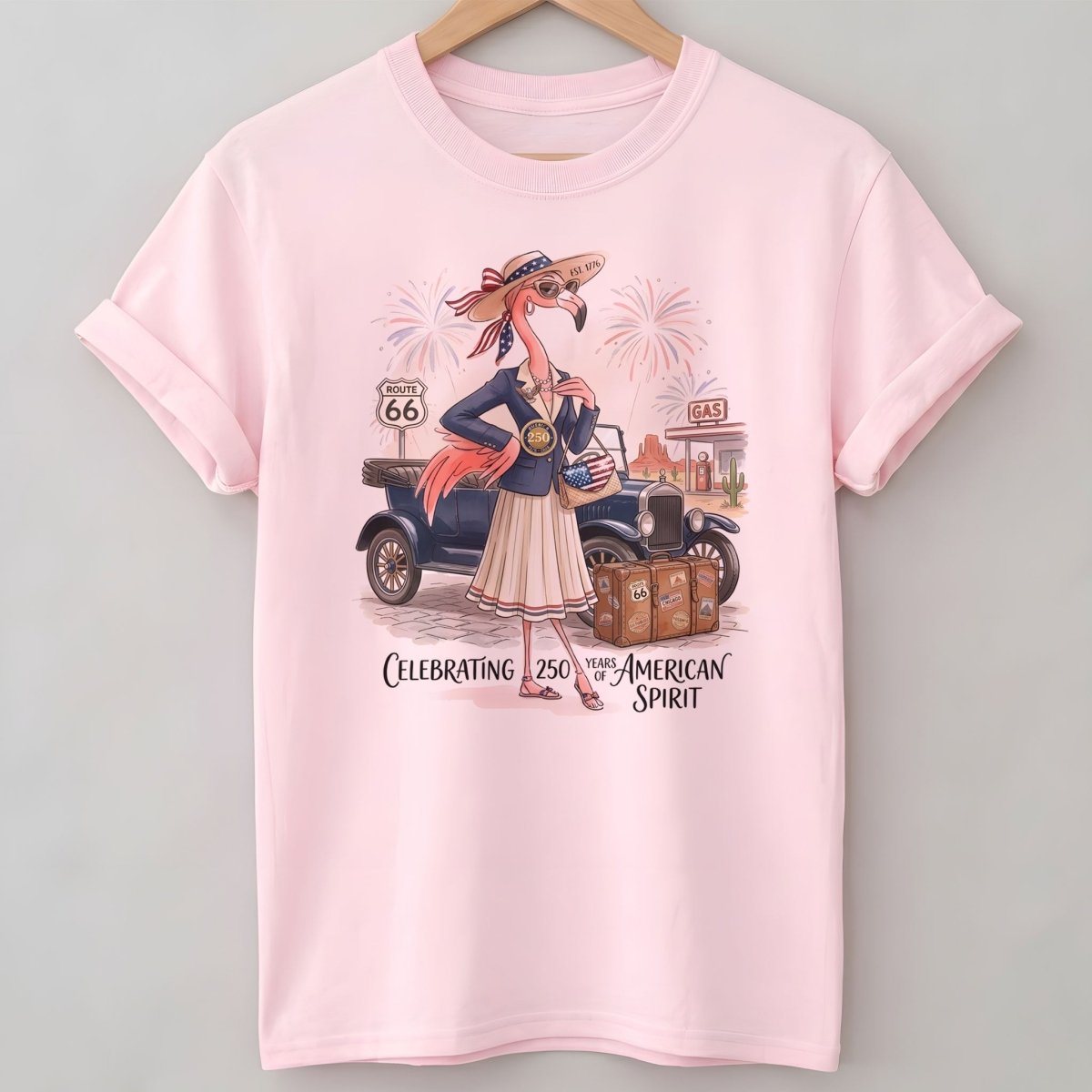America 250 Years of American Spirit Travel Flamingo Shirt - FlamingoAholic