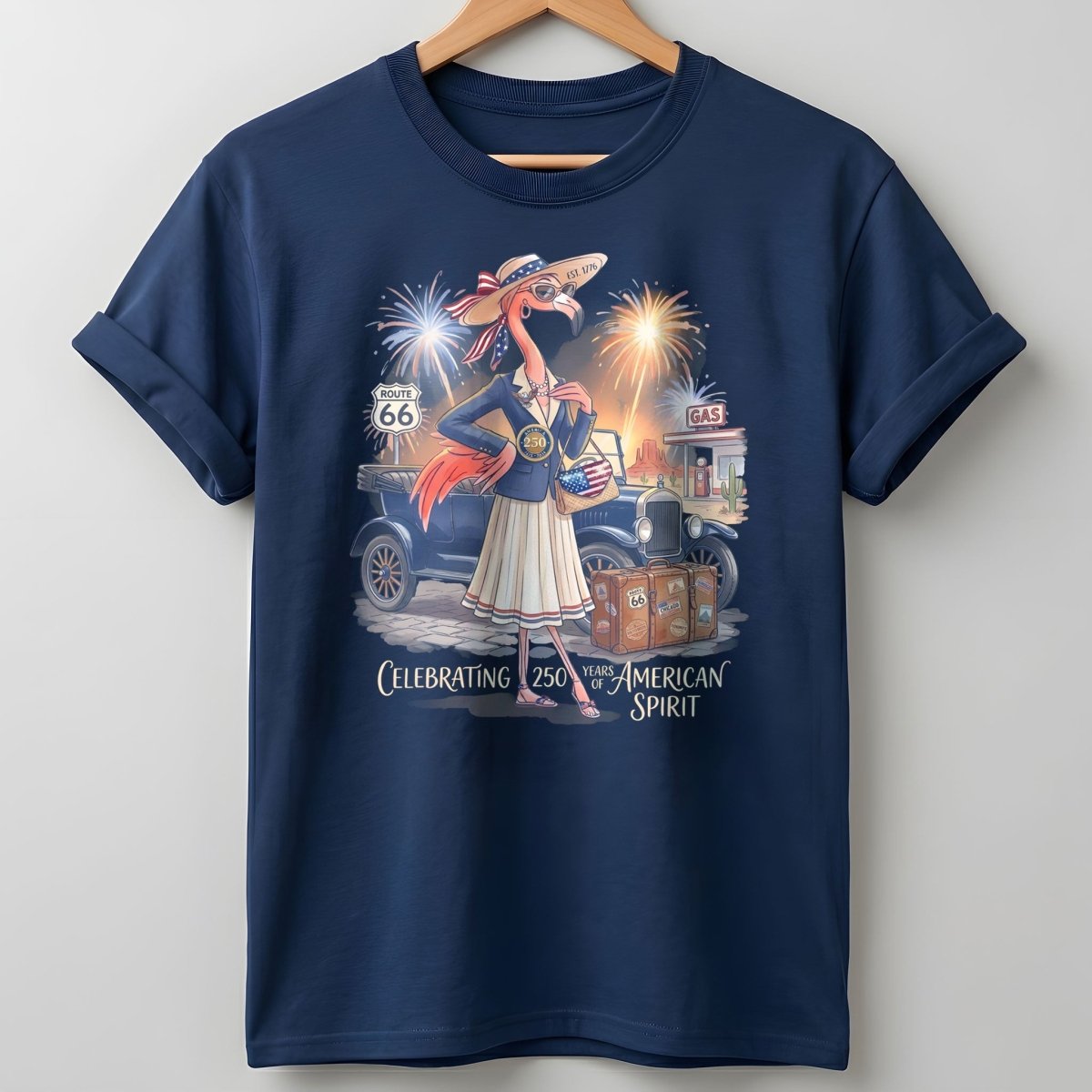 America 250 Years of American Spirit Travel Flamingo Shirt - FlamingoAholic