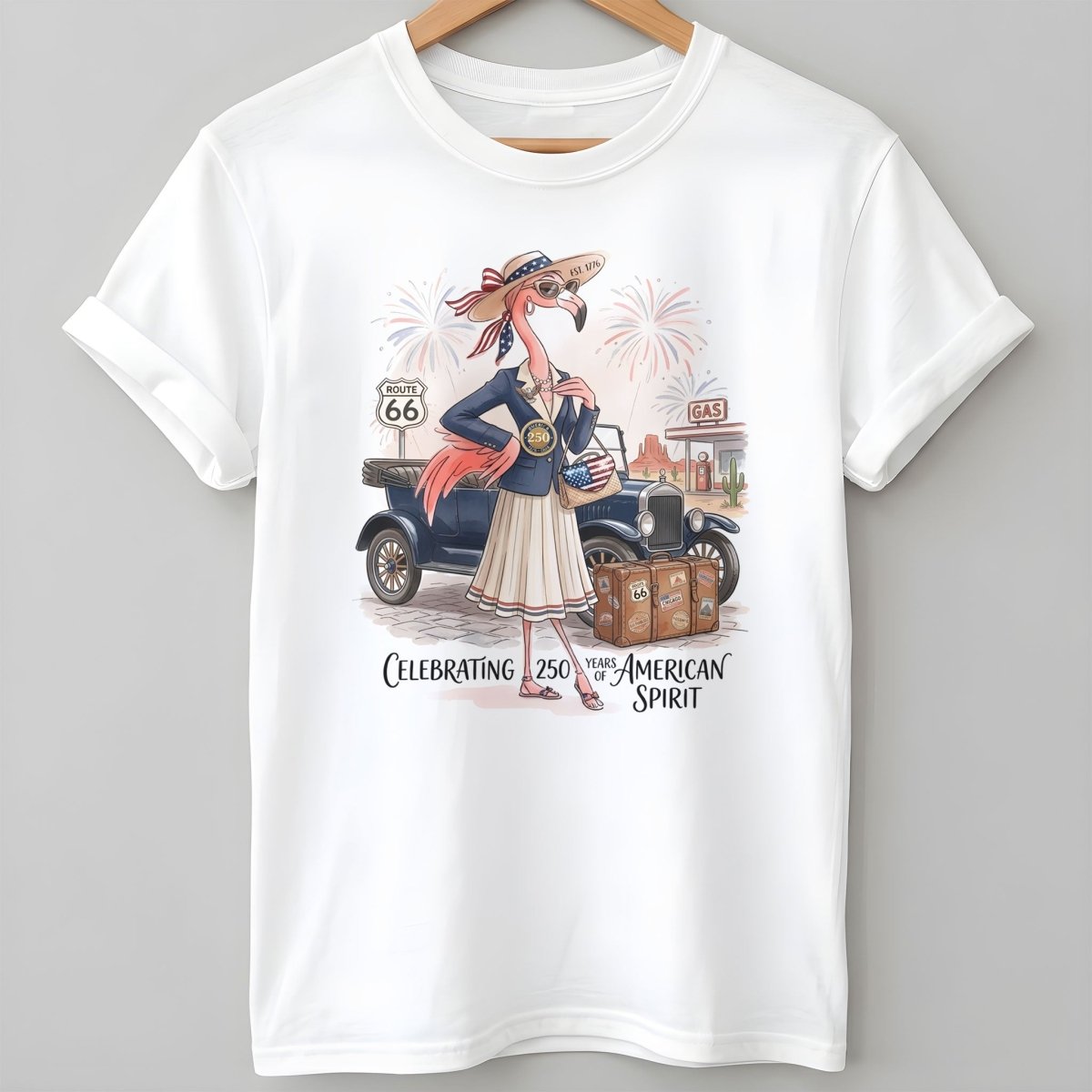 America 250 Years of American Spirit Travel Flamingo Shirt - FlamingoAholic