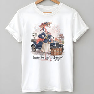 America 250 Years of American Spirit Travel Flamingo Shirt - FlamingoAholic