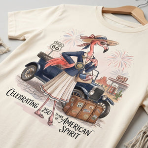 America 250 Years of American Spirit Travel Flamingo Shirt - FlamingoAholic