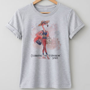 America 250 Years of American Spirit Yoga Pilates Flamingo Shirt - FlamingoAholic