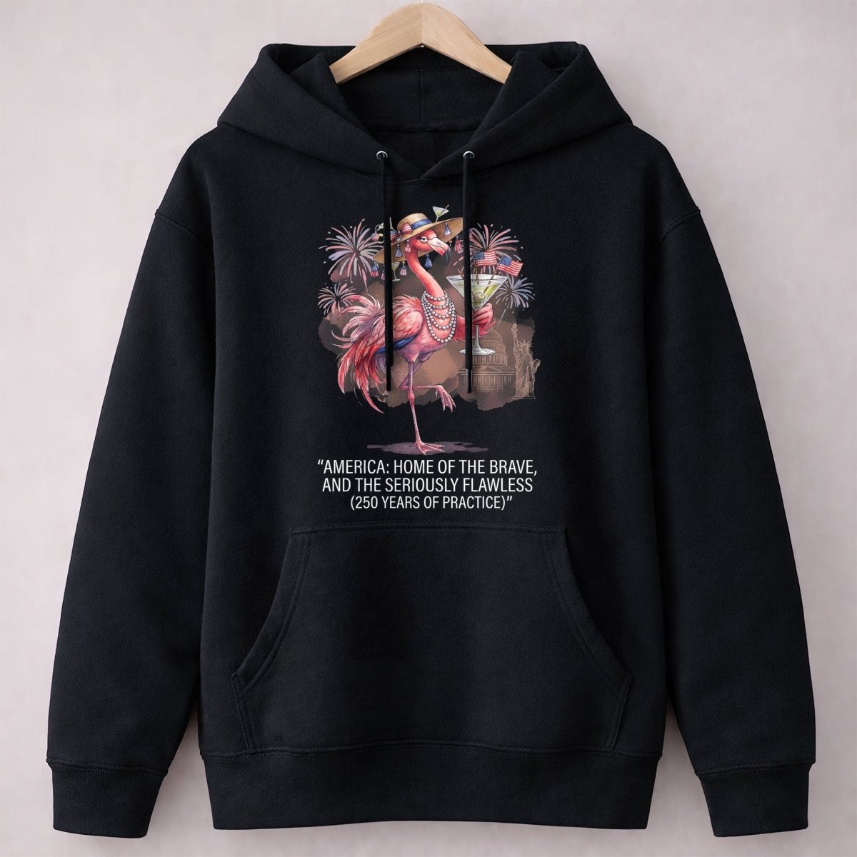 America Home of the Brave Seriously Flawless Flamingo July 4th Shirt - FlamingoAholic