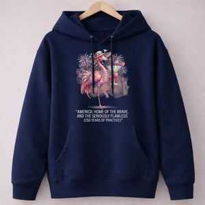 America Home of the Brave Seriously Flawless Flamingo July 4th Shirt - FlamingoAholic