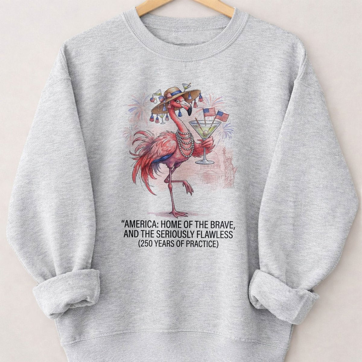 America Home of the Brave Seriously Flawless Flamingo July 4th Shirt - FlamingoAholic