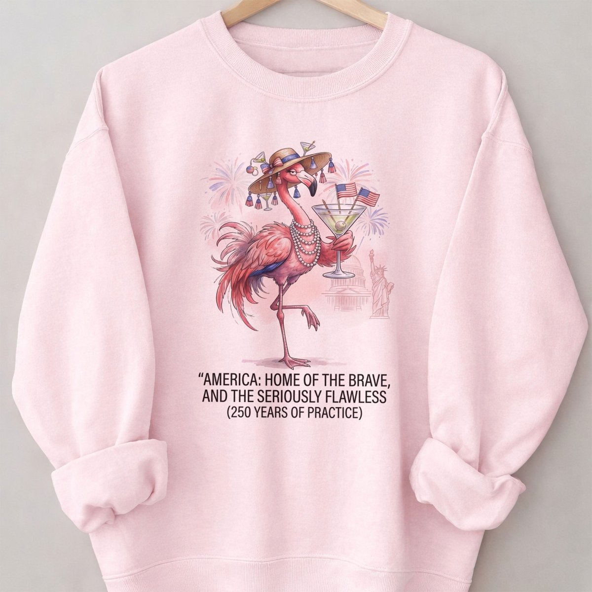 America Home of the Brave Seriously Flawless Flamingo July 4th Shirt - FlamingoAholic