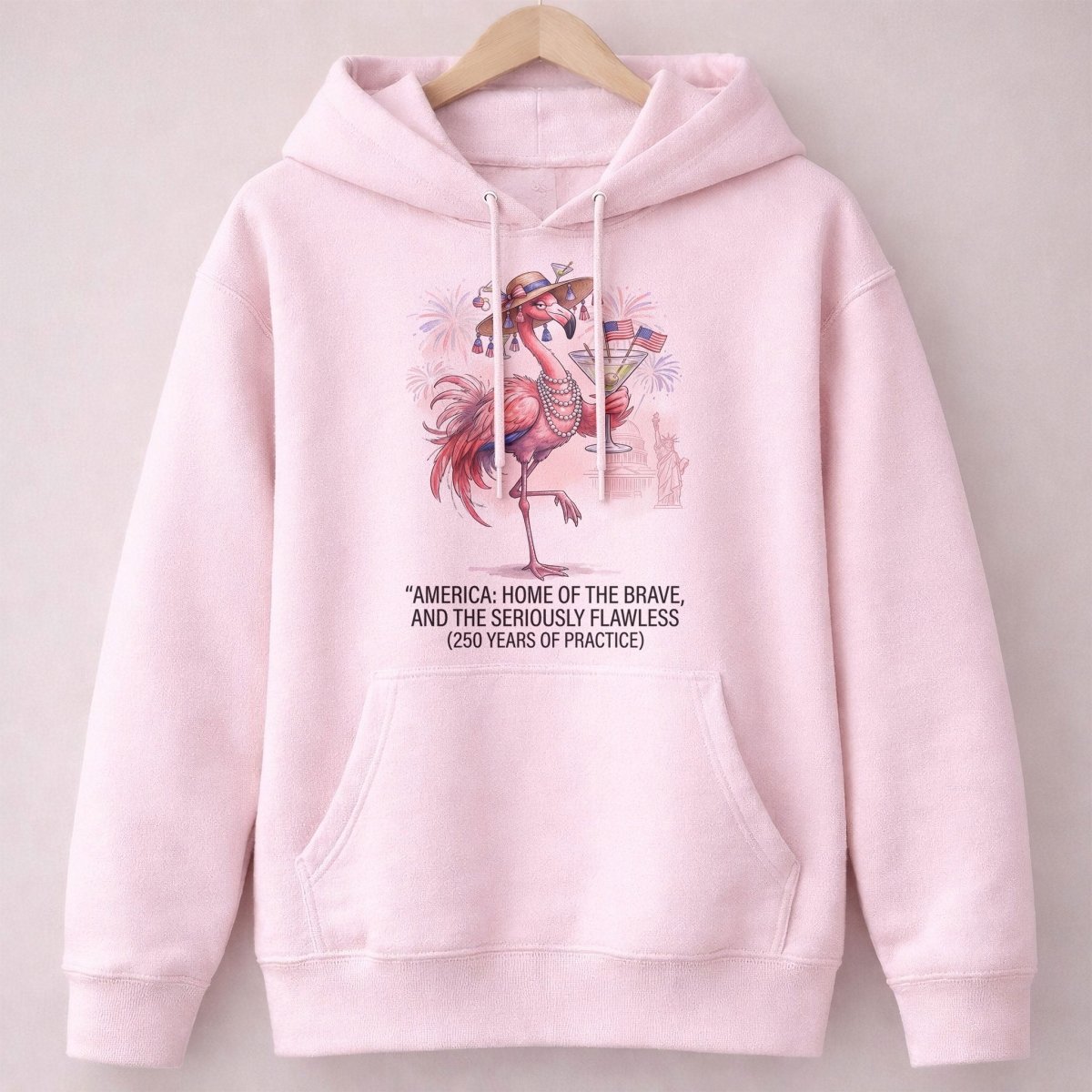 America Home of the Brave Seriously Flawless Flamingo July 4th Shirt - FlamingoAholic