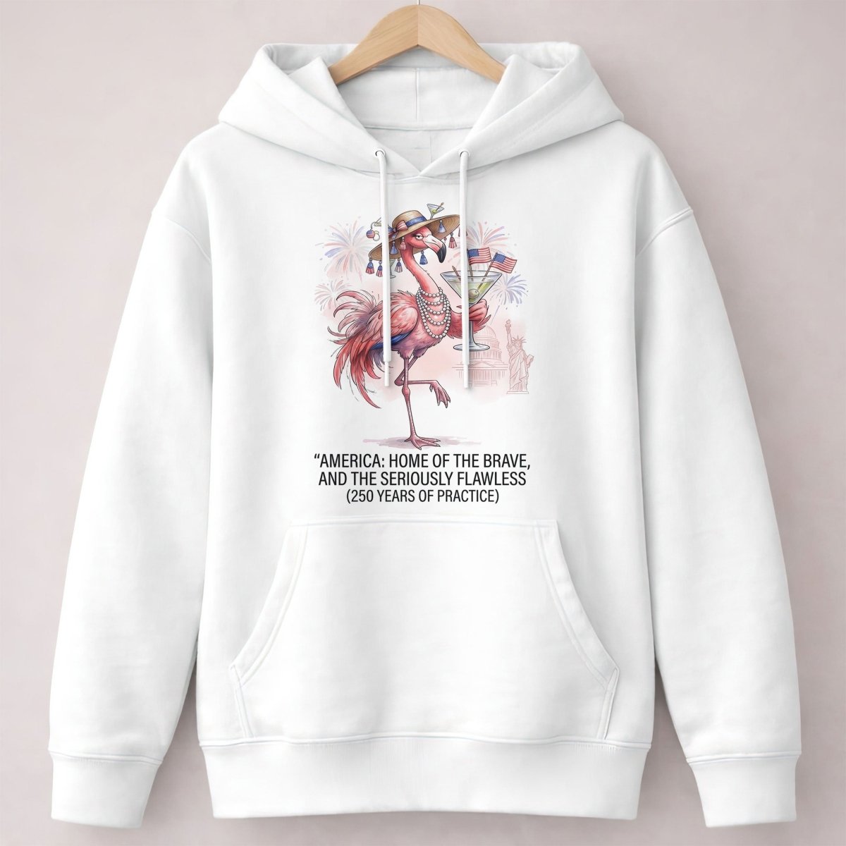 America Home of the Brave Seriously Flawless Flamingo July 4th Shirt - FlamingoAholic