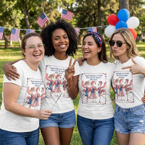 Apparently We're Trouble Flamingo Besties Patriotic July 4th Shirt - FlamingoAholic