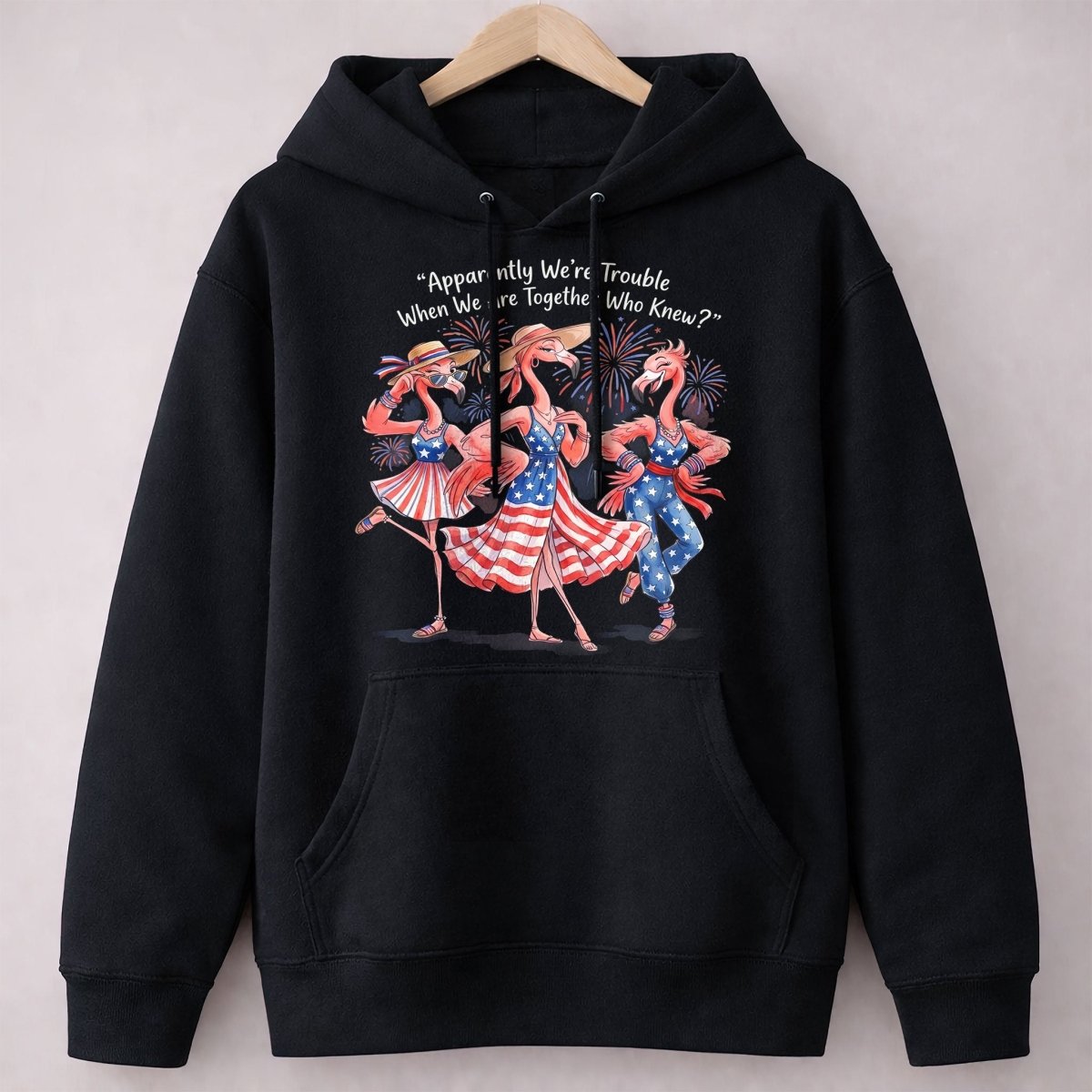 Apparently We're Trouble When We Are Together Flamingo Besties Shirt - FlamingoAholic