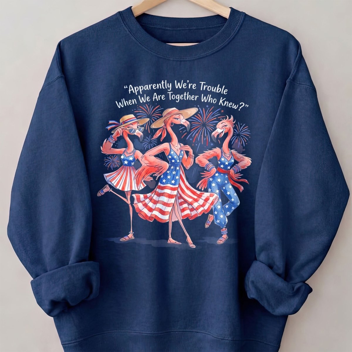 Apparently We're Trouble When We Are Together Flamingo Besties Shirt - FlamingoAholic
