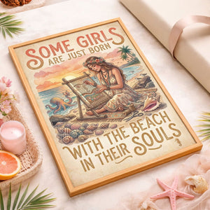 Beach Soul Craft Poster – Coastal Boho Sewing Ocean Wall Art - FlamingoAholic