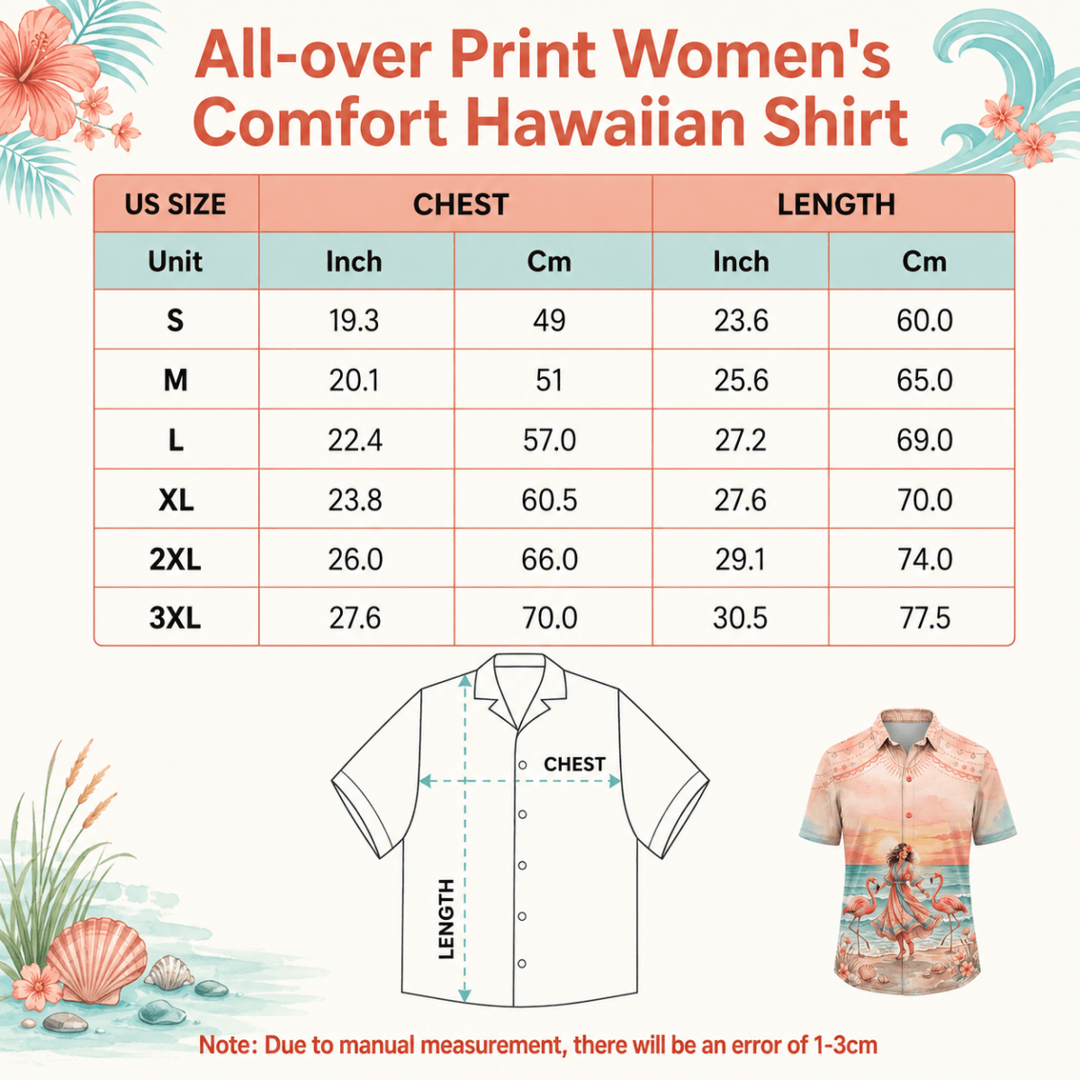Beach Soul Hawaiian Shirt for Women, Flamingo Tropical Button Up Shirt, Coastal Beach Vacation Shirt, Women's Summer Aloha Shirt - FlamingoAholic