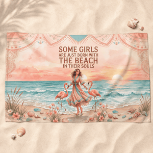 Beach Soul Sarong for Women, Flamingo Beach Cover Up, Coastal Ocean Wrap, Lightweight Chiffon Beachwear, Beach Lover Gift - FlamingoAholic