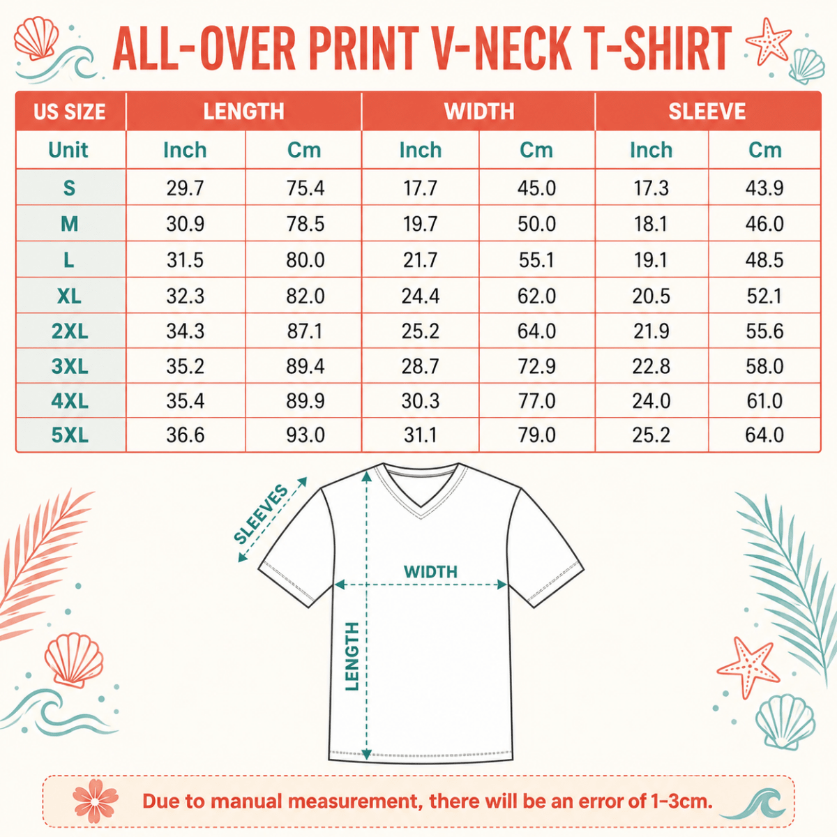 Beach Soul V-Neck T-Shirt for Women, Flamingo Beach Shirt, Coastal All Over Print Tee, Beach Lover Gift for Her - FlamingoAholic