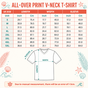 Beach Soul V-Neck T-Shirt for Women, Flamingo Beach Shirt, Coastal All Over Print Tee, Beach Lover Gift for Her - FlamingoAholic