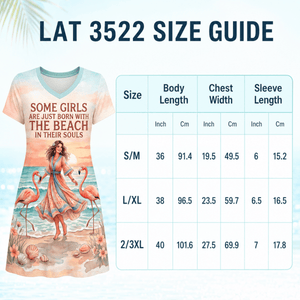 Beach Soul Women's Fine Jersey V-Neck Dress | Flamingo Coastal Sunset Dress - FlamingoAholic