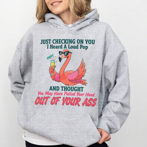 Bold Sarcastic Flamingo Graphic Tee - Hilariously Rude Quote Shirt - FlamingoAholic