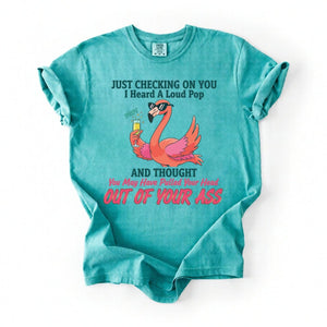 Bold Sarcastic Flamingo Graphic Tee - Hilariously Rude Quote Shirt - FlamingoAholic