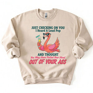 Bold Sarcastic Flamingo Graphic Tee - Hilariously Rude Quote Shirt - FlamingoAholic