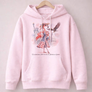 Celebrating 250 Years of American Spirit Patriotic Eagle Flamingo T-Shirt - FlamingoAholic