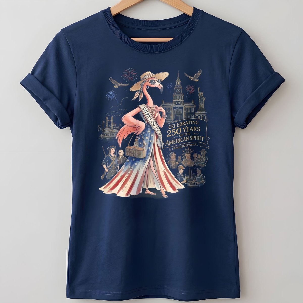 Celebrating 250 Years of The American Spirit Semicentennial Tee - FlamingoAholic
