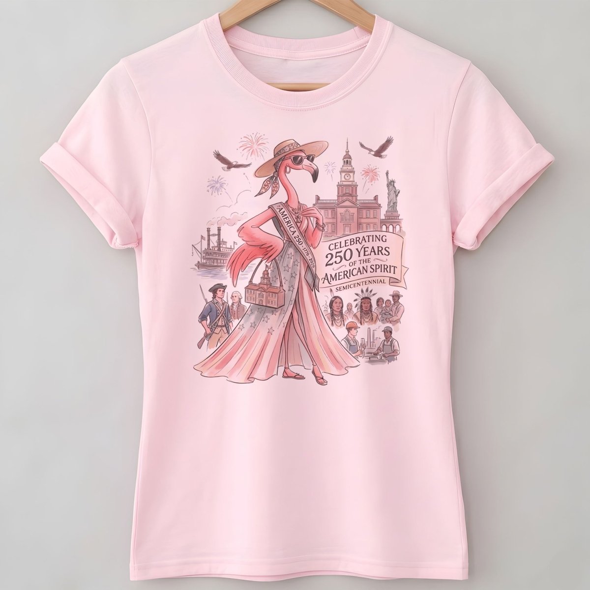 Celebrating 250 Years of The American Spirit Semicentennial Tee - FlamingoAholic