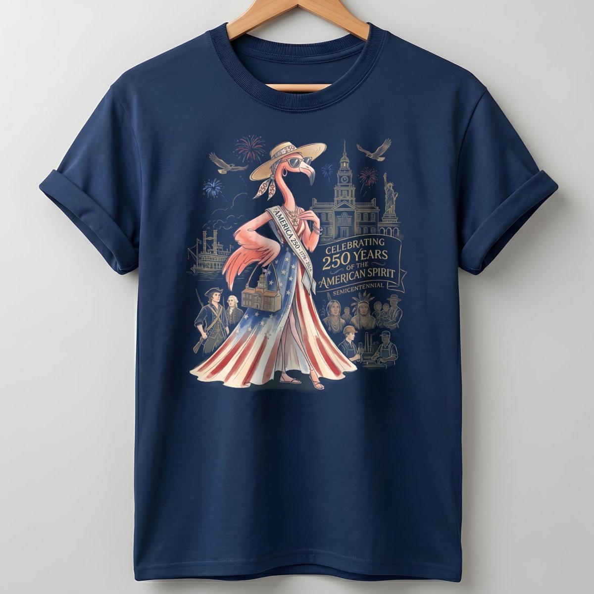 Celebrating 250 Years of The American Spirit Semicentennial Tee - FlamingoAholic