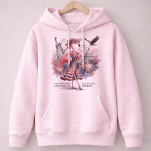 Celebrating America's 250 Years Spirit Patriotic Flamingo T-Shirt - FlamingoAholic