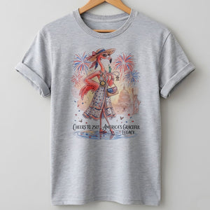 Cheers to 250 America's Graceful Legacy Flamingo July 4th Shirt - FlamingoAholic