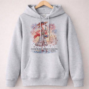 Cheers to 250 America's Graceful Legacy Flamingo July 4th Shirt - FlamingoAholic