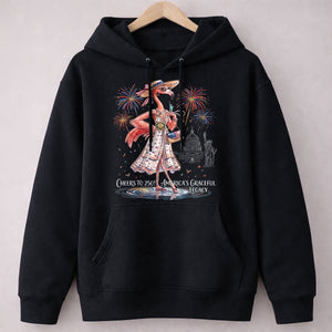 Cheers to 250 America's Graceful Legacy Flamingo July 4th Shirt - FlamingoAholic