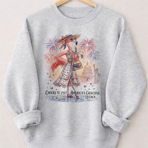 Cheers to 250 America's Graceful Legacy Flamingo July 4th Shirt - FlamingoAholic