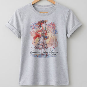 Cheers to 250 America's Graceful Legacy Flamingo July 4th Shirt - FlamingoAholic