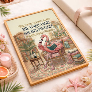 Custom Nanamingo Wisdom Poster – Funny Flamingo Grandma Wall Art - FlamingoAholic