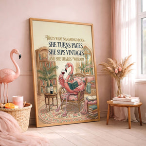 Custom Nanamingo Wisdom Poster – Funny Flamingo Grandma Wall Art - FlamingoAholic