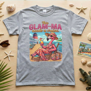 Fabulous Flamingo Glam - Ma Cruise T-Shirt - Funny Vacation Gift for Grandma - FlamingoAholic